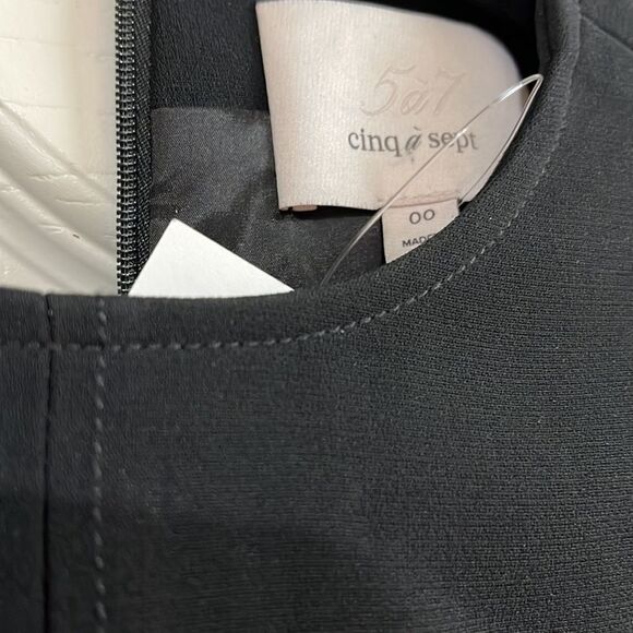 CINQ À Sept cutout scuba mini body con Fitted black dress Brat size 00 NWT - Picture 13 of 14